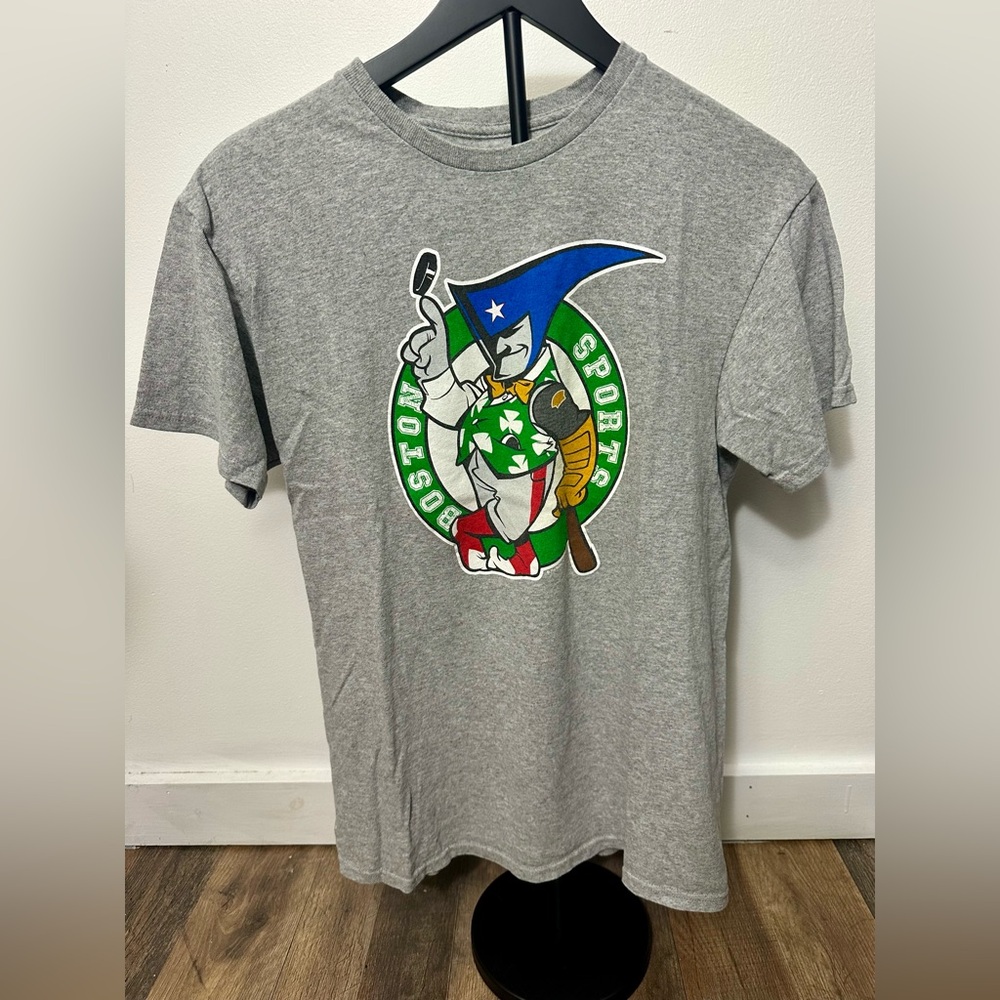 Gray Boston Sports Graphic T-Shirt